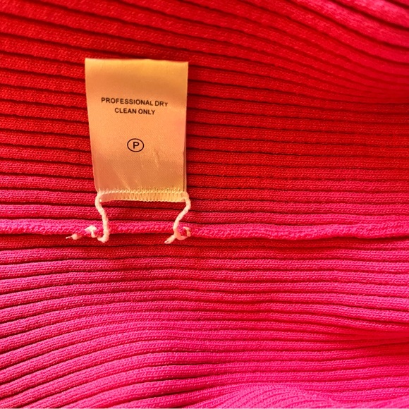 Staud x Birkenstock Pink and Orange Shoko Long Sleeve Midi Dress Medium - Picture 14 of 16